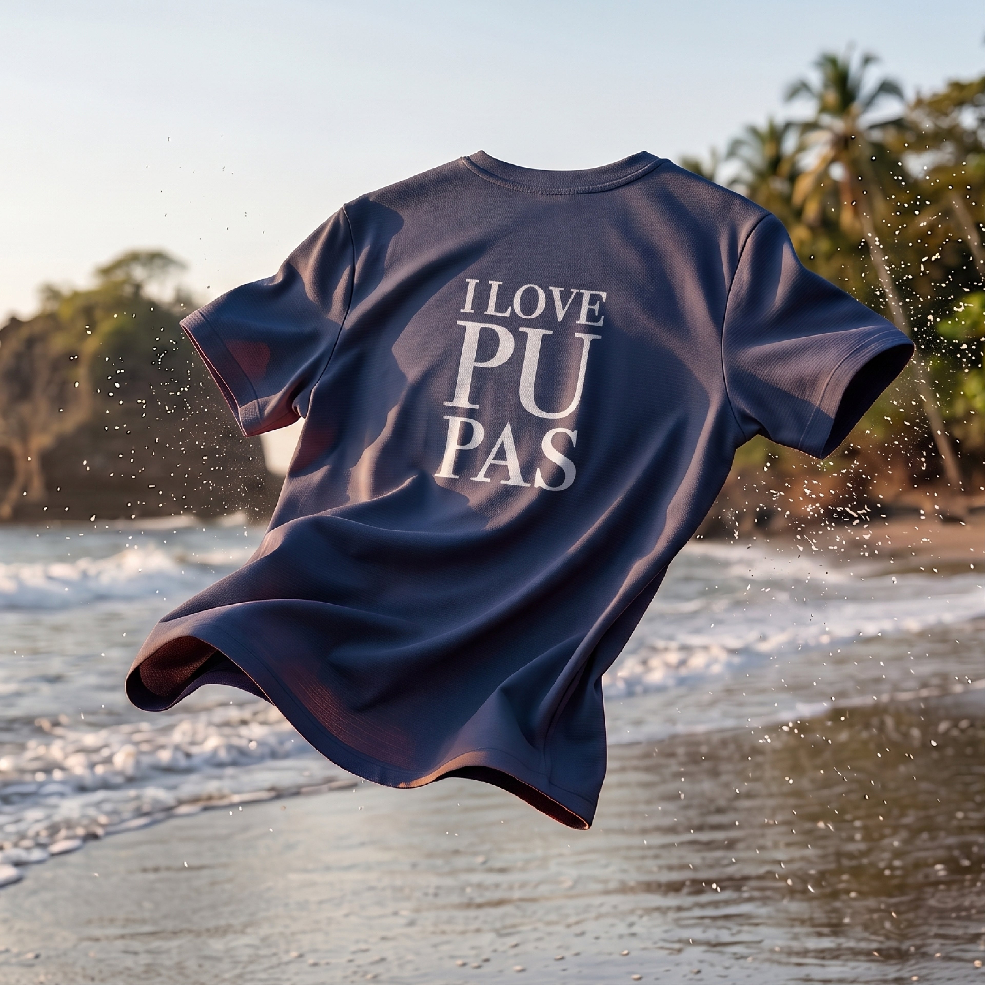 I Love Pupas color Pacific Ocean